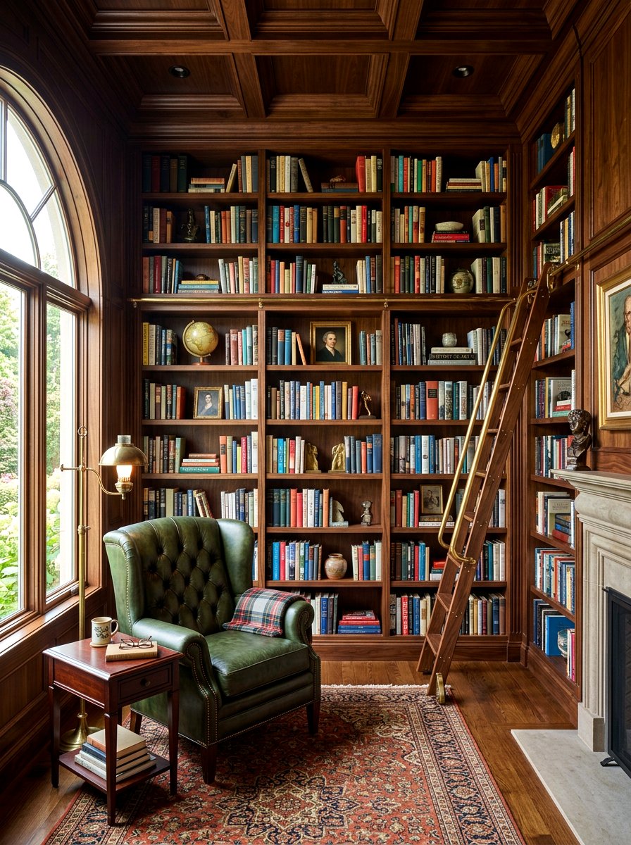 Bookshelf wall - 30 sound absorbing decor ideas