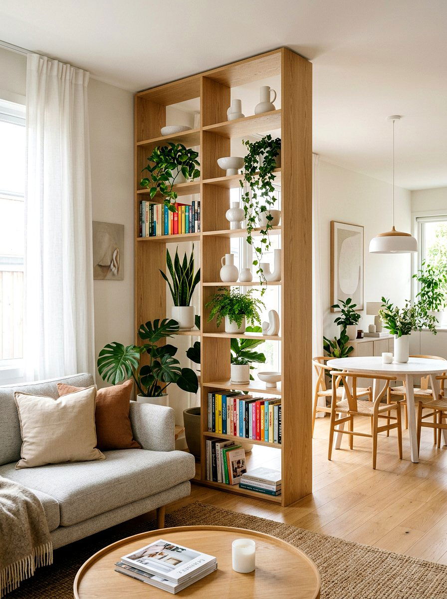 Bookshelf - 30 room divider ideas