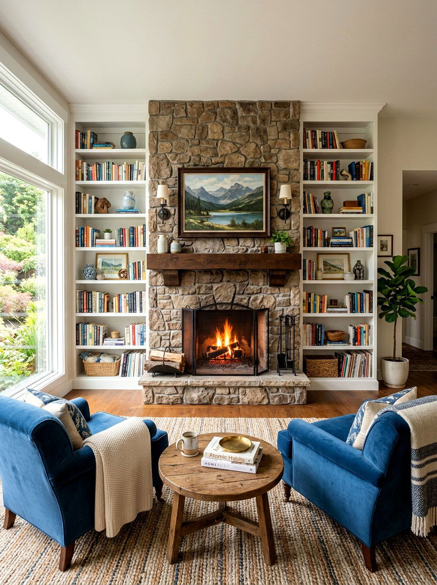 Library Style Living Room Ideas: 30 Warm, Refined Updates