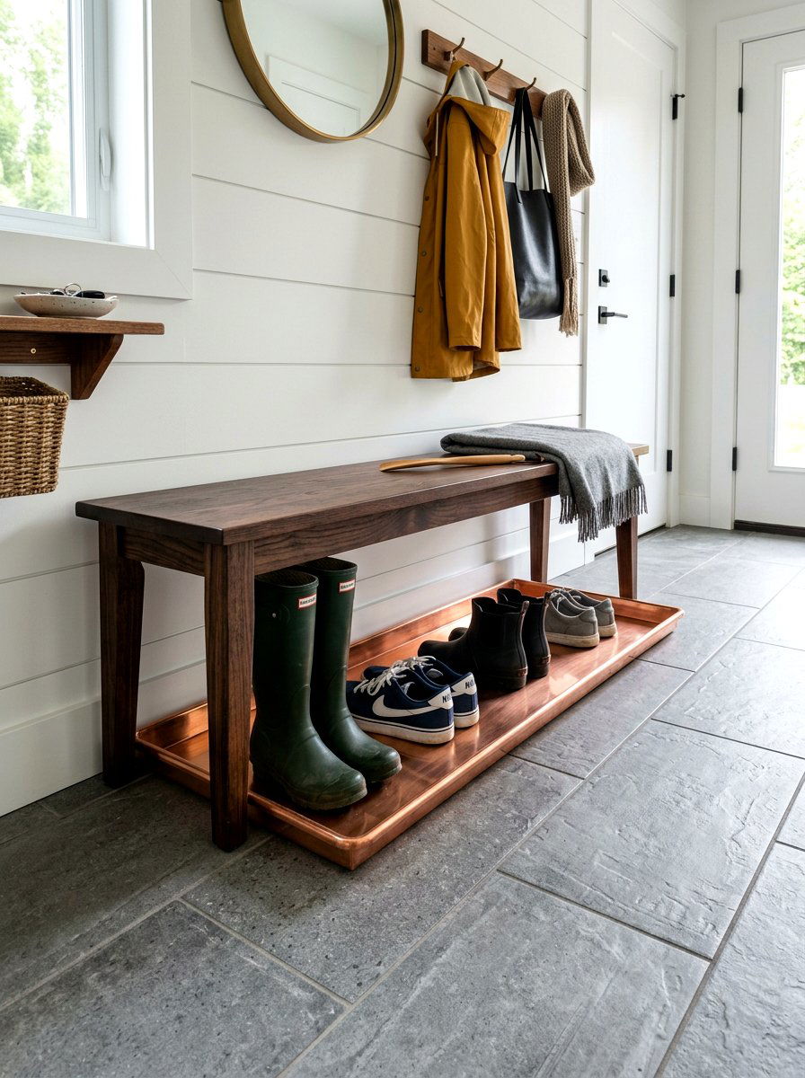 Boot Tray Storage - 30 family entryway ideas