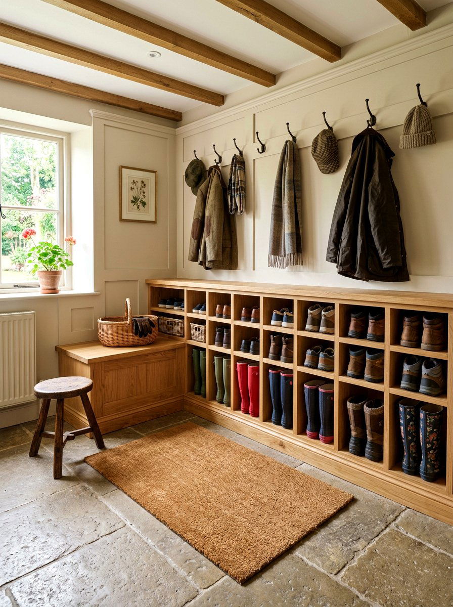 Boot room storage - 30 utility room ideas