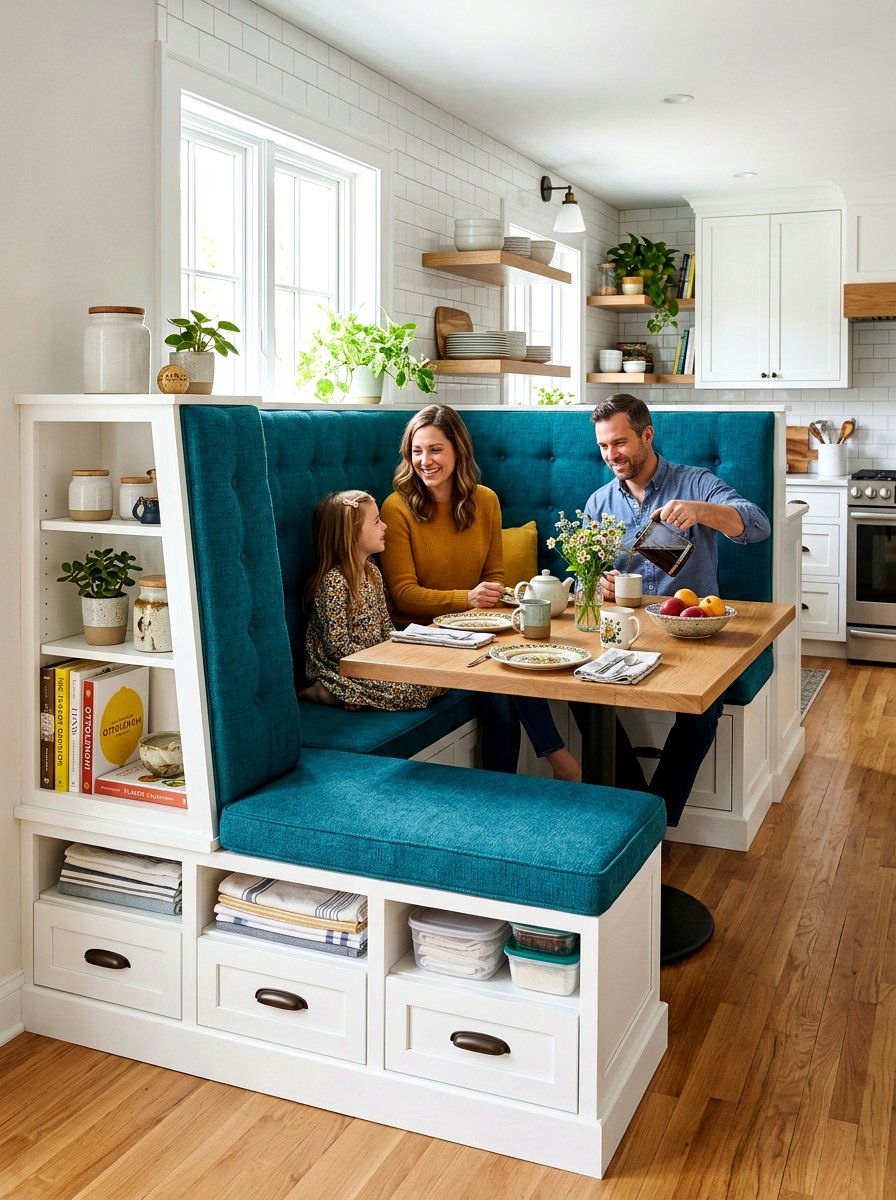 Booth Style Kitchen Storage - 30 kitchen banquette storage ideas