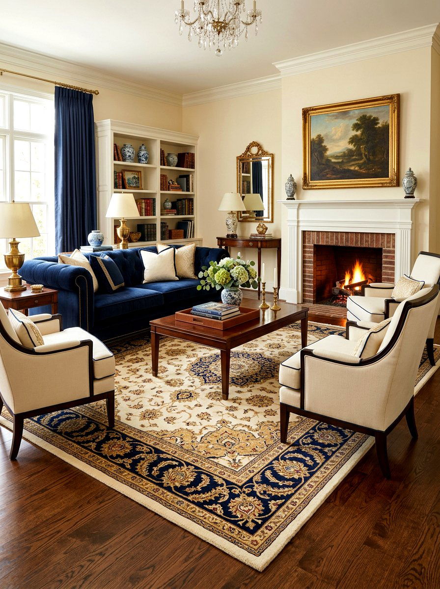 Bordered Rug Living Room - 30 living room rug ideas