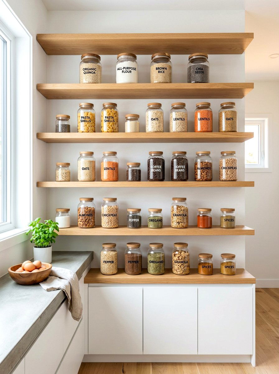 Borderless Aesthetic Pantry Font - 30 pantry labels luxury ideas
