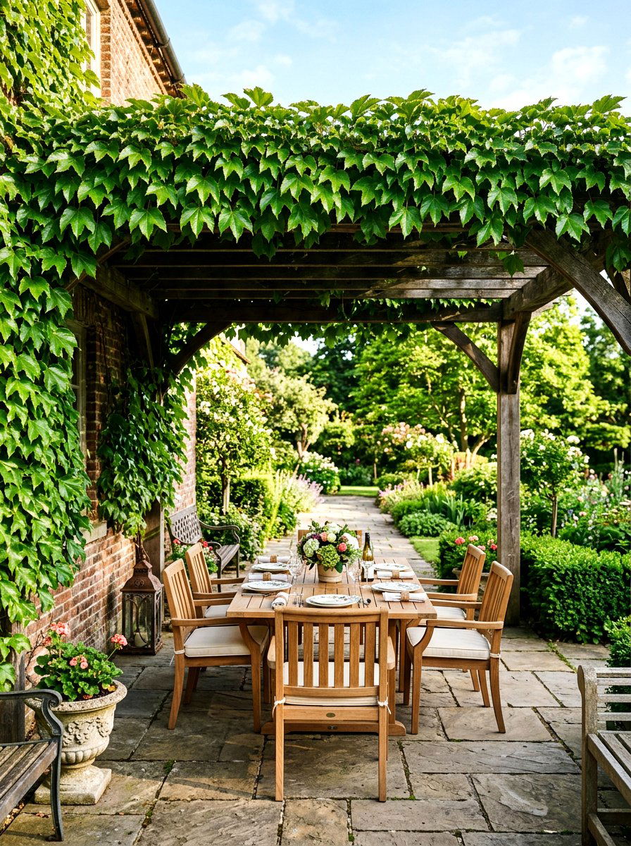 Boston Ivy Pergola - 30 pergola plant ideas