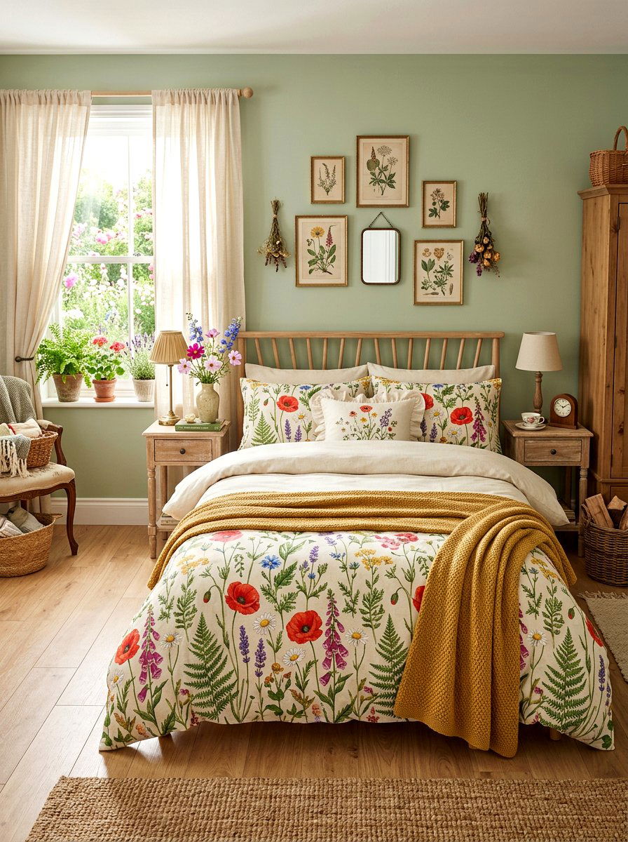 Botanical Bedding Set - 30 flower market bedroom ideas