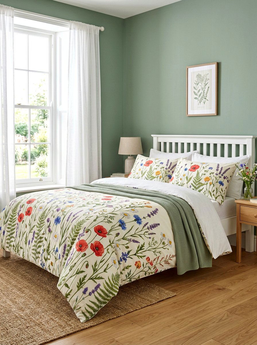 Botanical Bedding Set - 30 bloomcore bedroom ideas