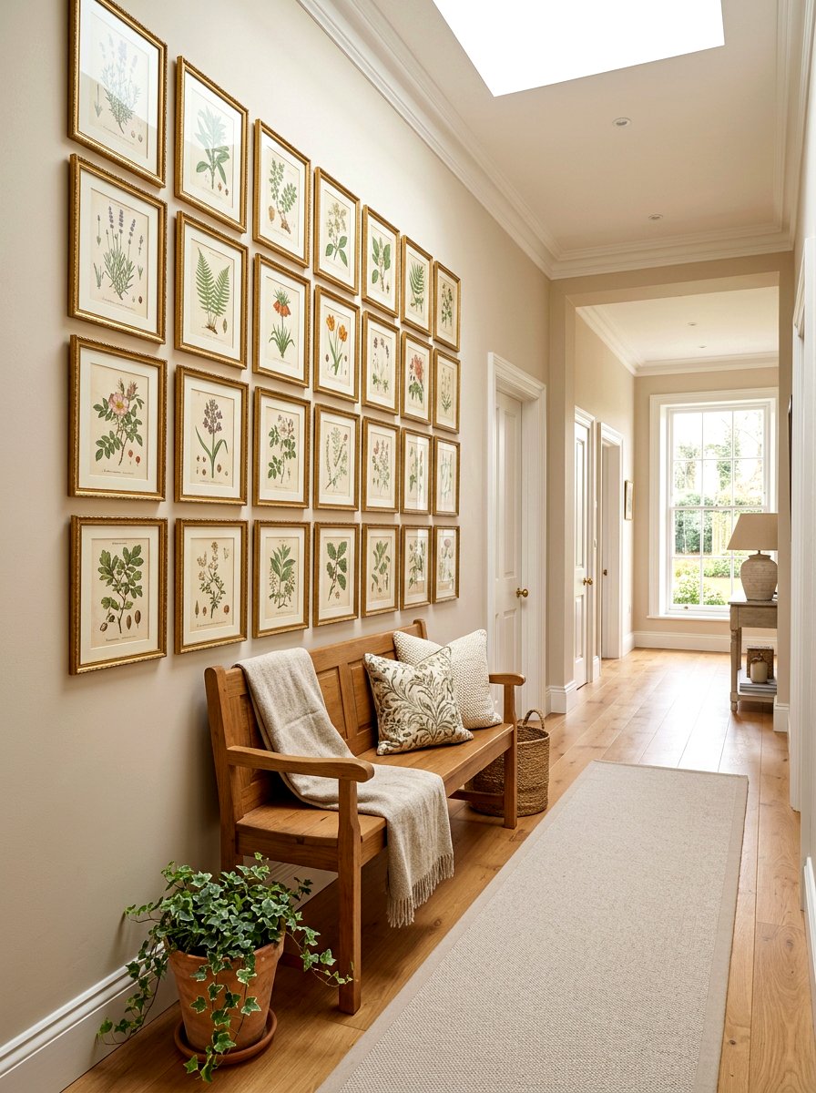 Botanical Gallery Wall - 30 grandmillennial decor ideas