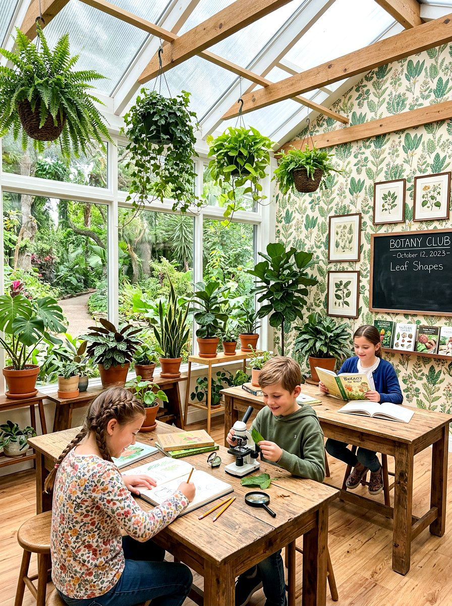 Botanical Garden Homeschool Classroom - 30 homeschool room ideas