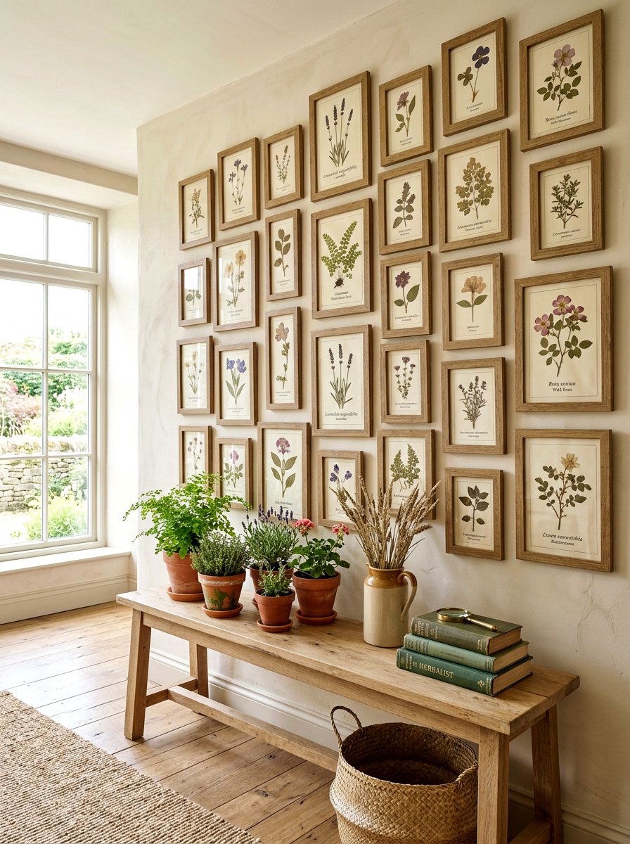 Botanical Herbarium - 30 gallery wall ideas