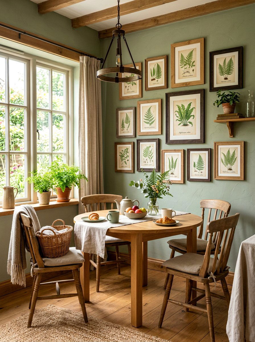 Botanical Illustration Wall Art - 30 vintage collage wall ideas