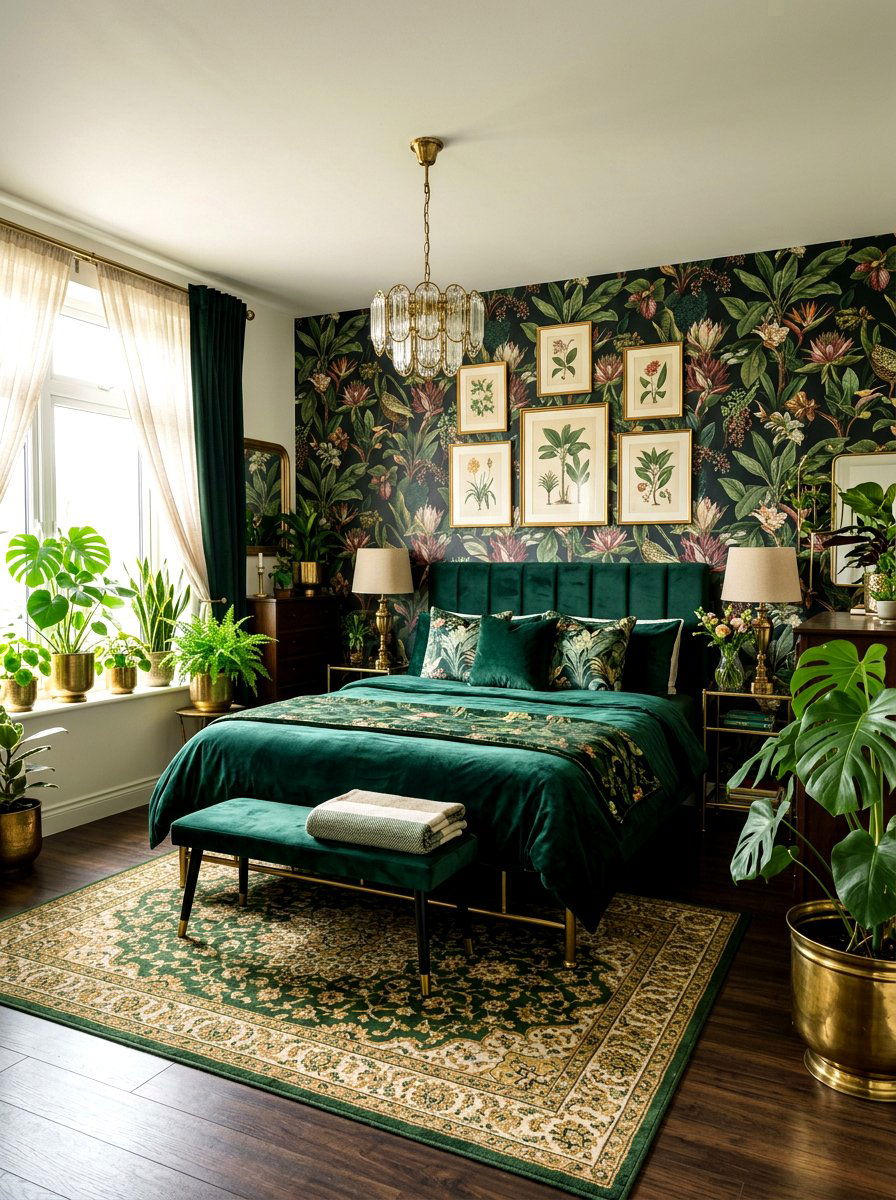 Botanical Inspired Bedroom - 30 sophisticated bedroom decor ideas