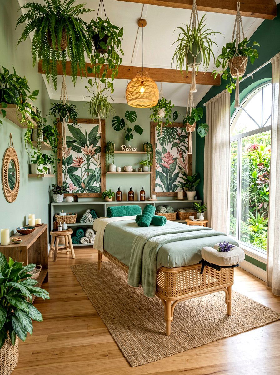 Botanical Massage Room - 30 massage room ideas