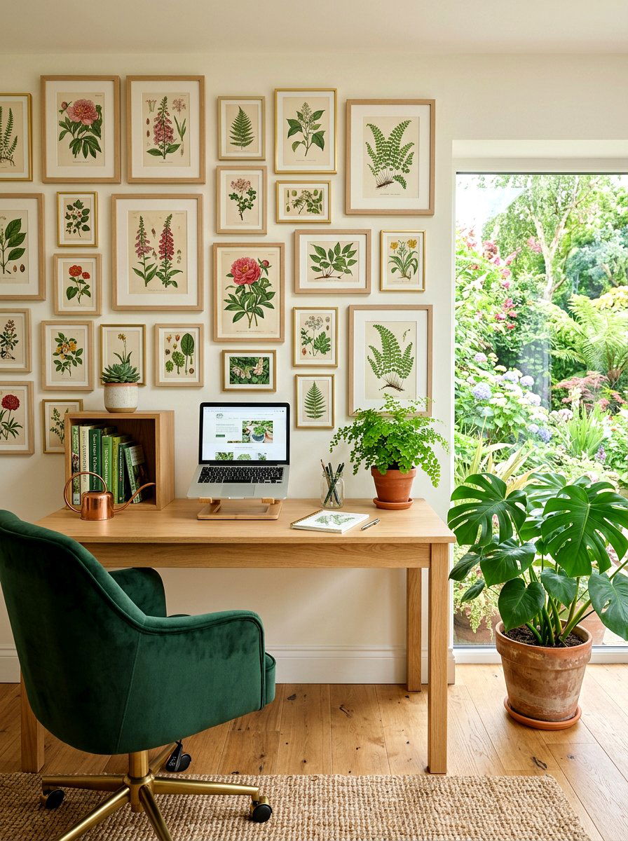 Botanical Print Collection - 30 art wall office ideas