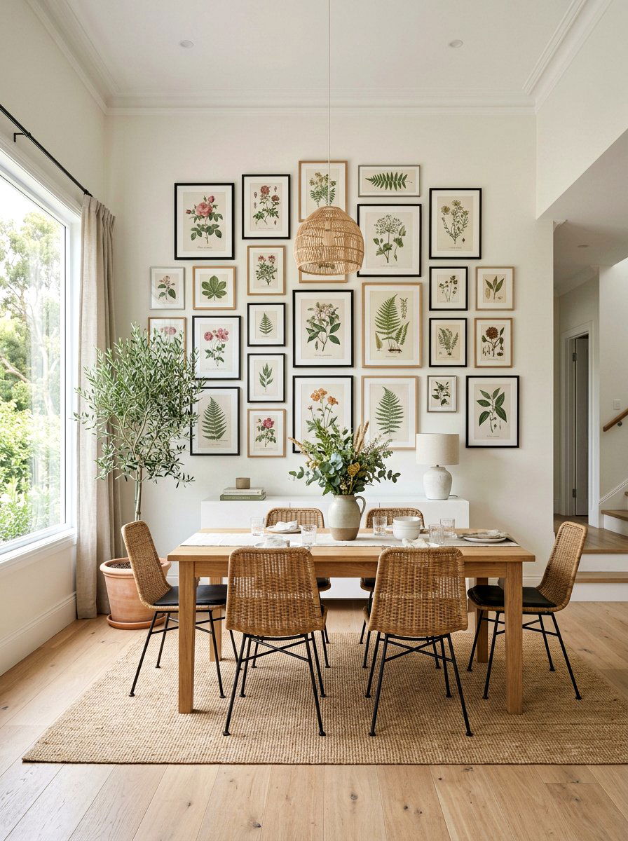 Botanical Print Dining Room - 30 English dining room ideas