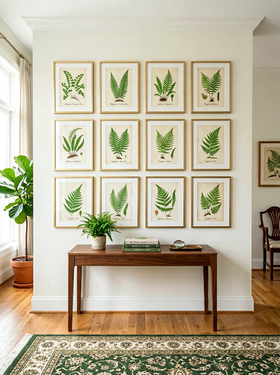 Botanical Print Gallery - 30 entryway wall decor ideas
