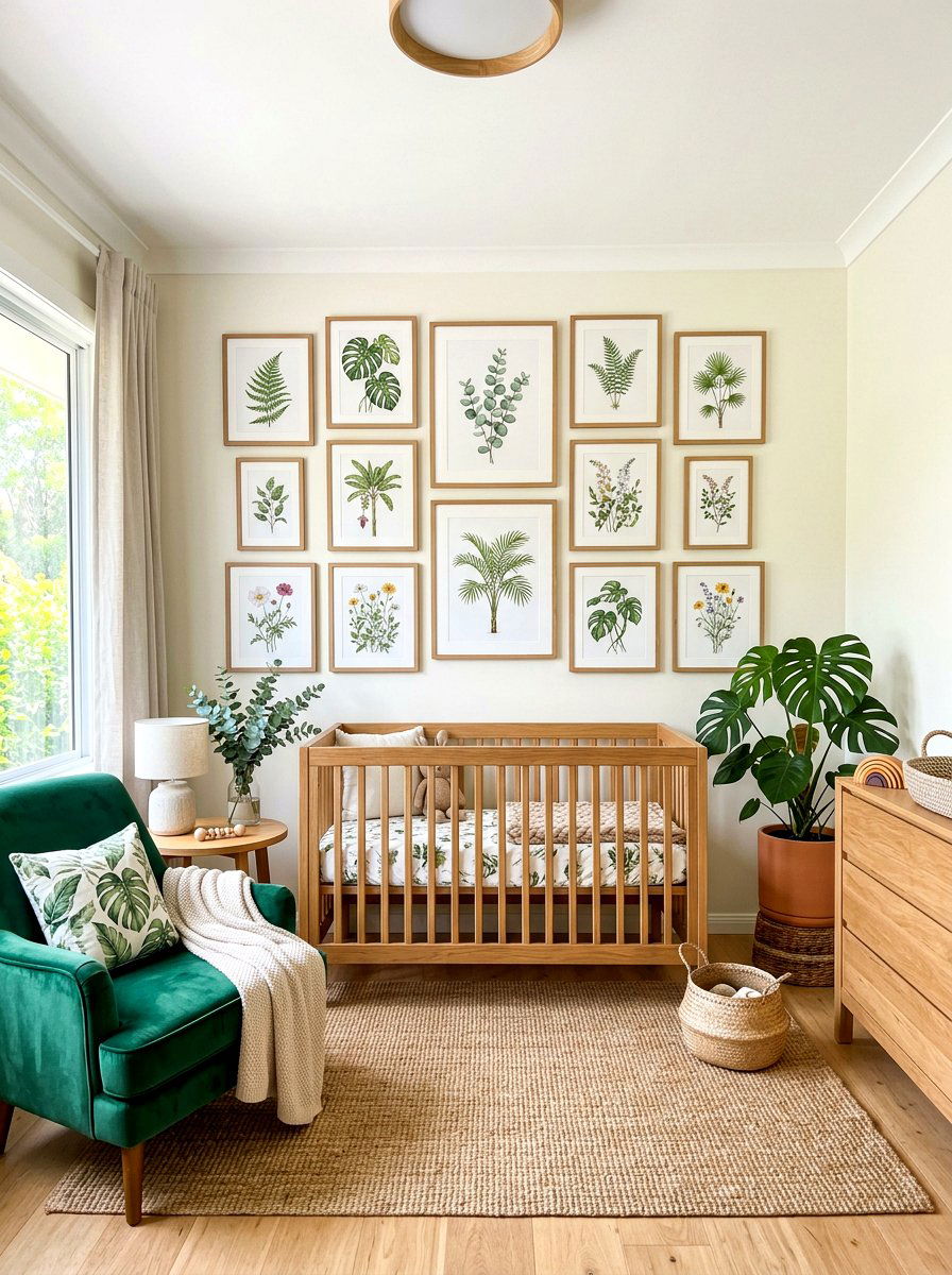 Botanical Print Nursery - 30 vintage nursery ideas