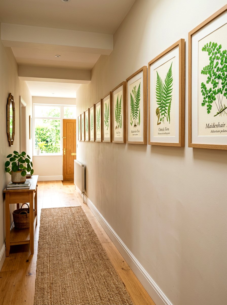 Botanical Print - 30 hallway wall decor ideas