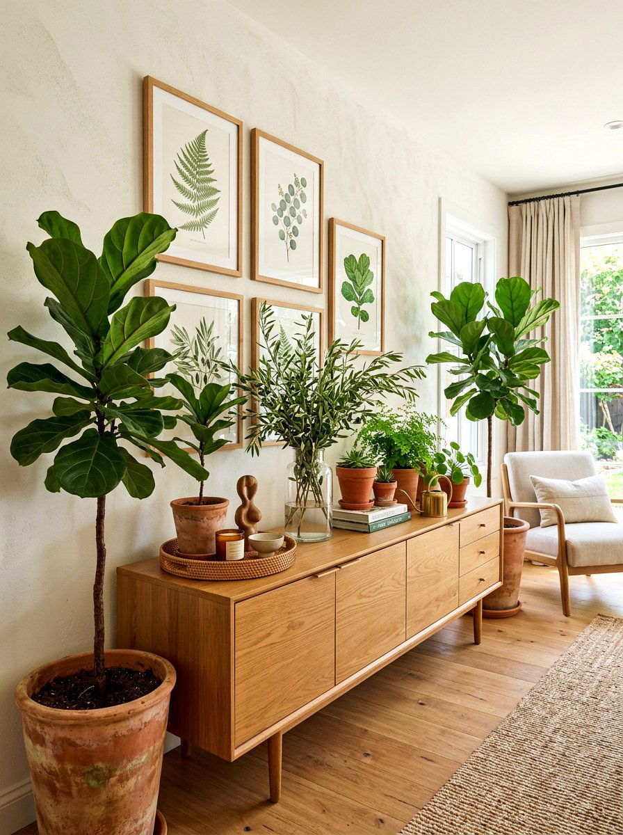 Botanical Sideboard Decor - 30 sideboard styling dining ideas