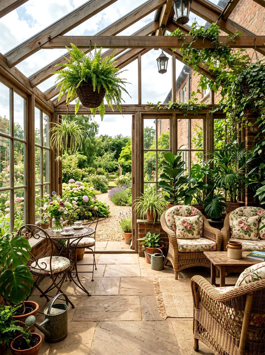 Botanical Sunroom - 30 tiny cottage decor ideas