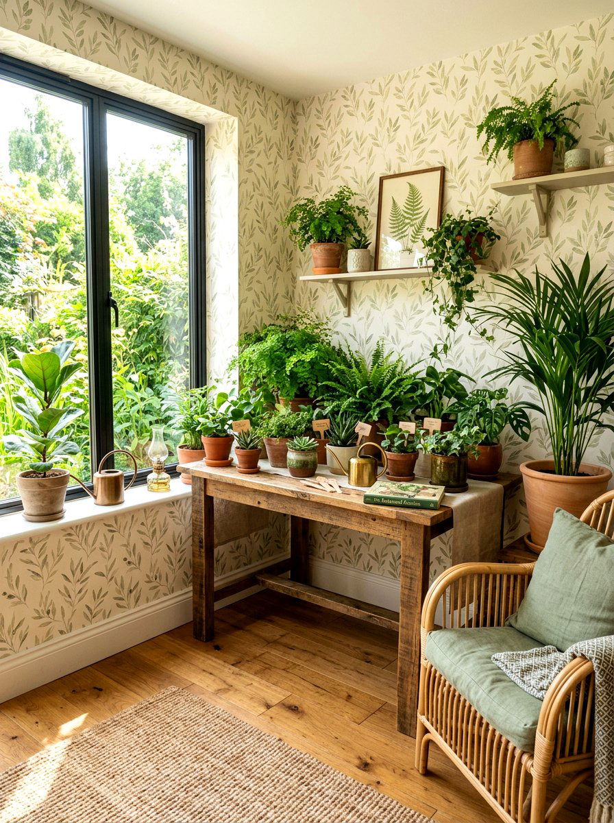 Botanical Theme Nook - 30 breakfast nook ideas