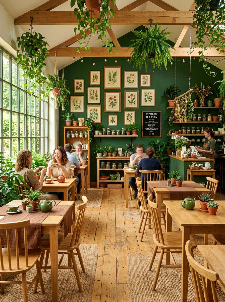 Botanical Theme Tea Room - 30 English tea room ideas