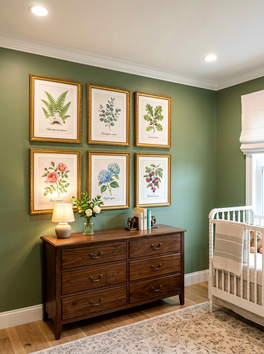 Botanical Wall Art - 30 gender neutral heirloom nursery ideas