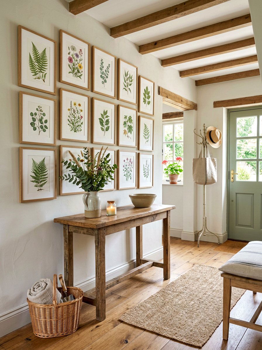 Botanical Wall Art - 30 cottage home decor ideas