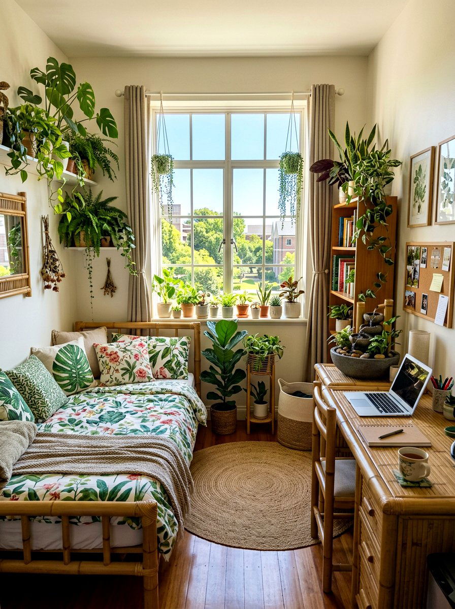 Botanical Zen College Room - 30 college bedroom ideas