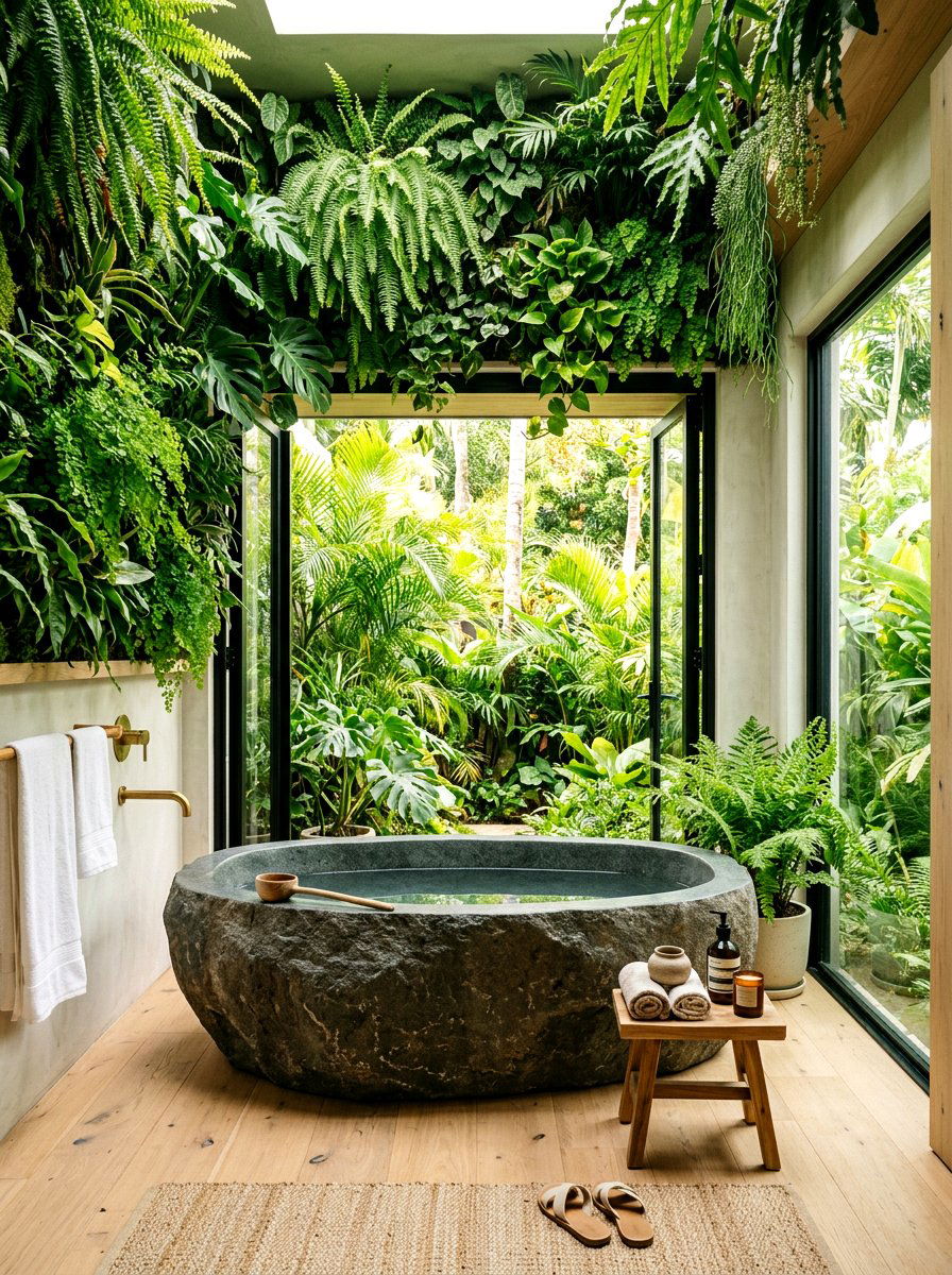 Botanical bathroom - 30 luxury hotel bath ideas