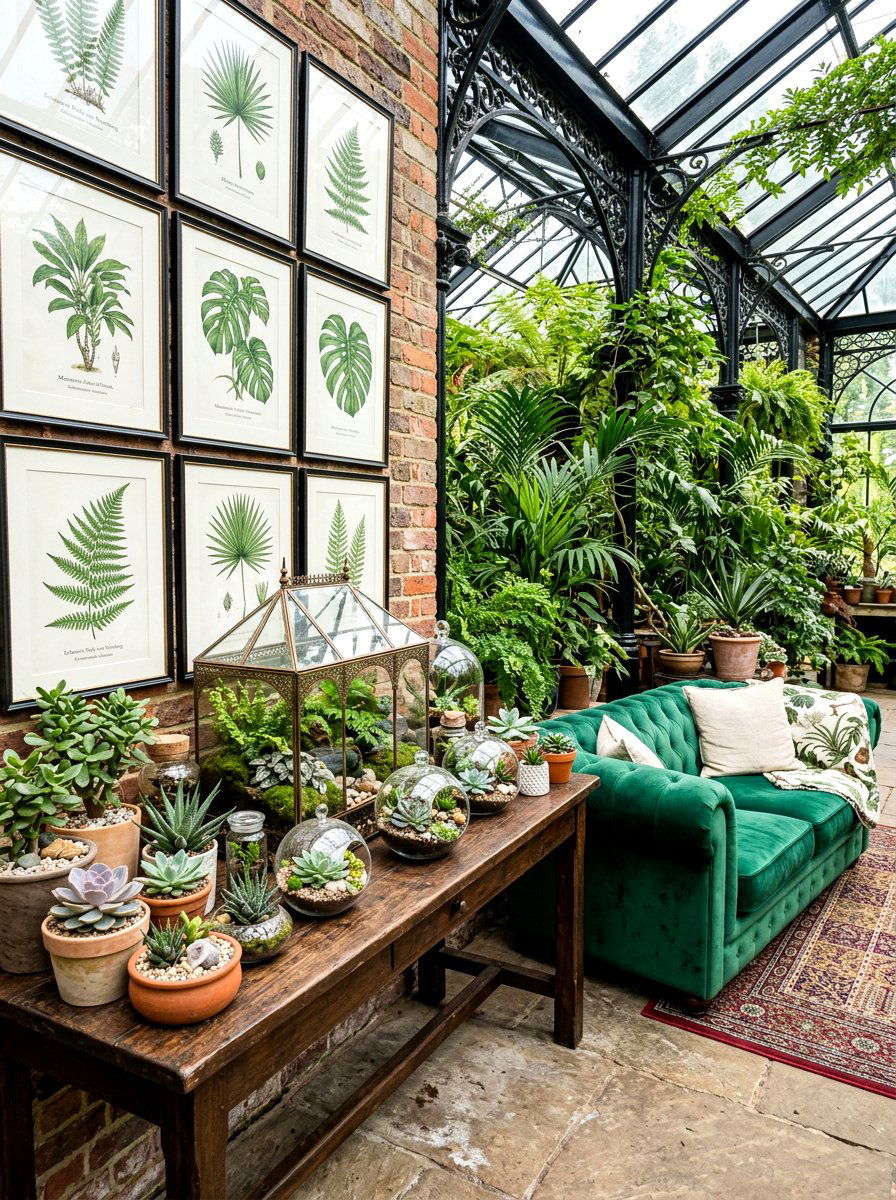 Botanical display area - 30 screen free living room ideas