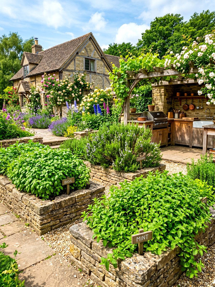 Botanical herb garden - 30 villa backyard ideas