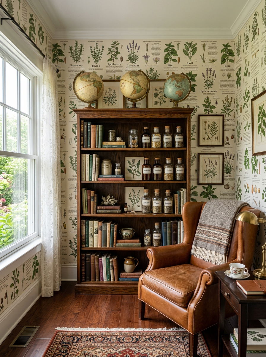 Botanical herb wallpaper - 30 vegetable motif wallpaper ideas