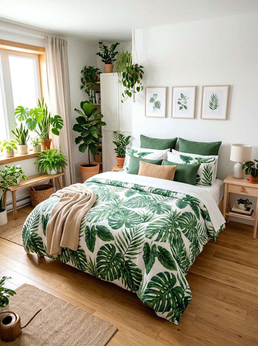 Botanical print bedding - 30 designer duvet styling ideas