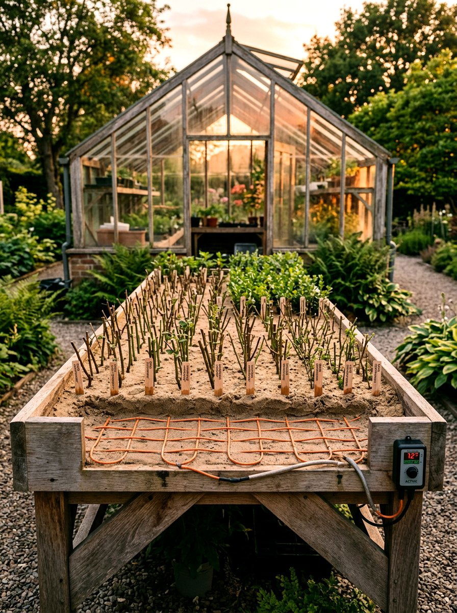 Bottom Heat Sand Bed - 30 greenhouse propagation bench ideas