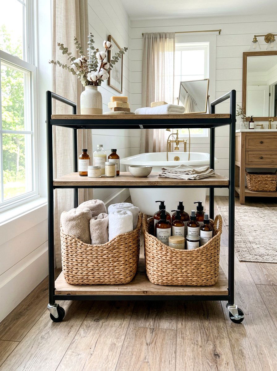 Bottom Shelf For Bulk Skincare Backstock - 30 beauty cart organization ideas