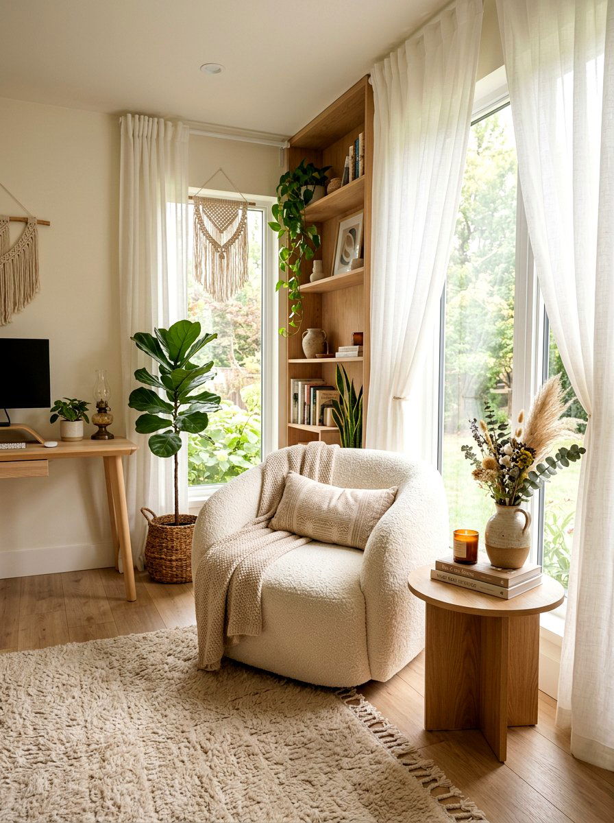 Boucle Lounge Chair - 30 office lounge chair ideas