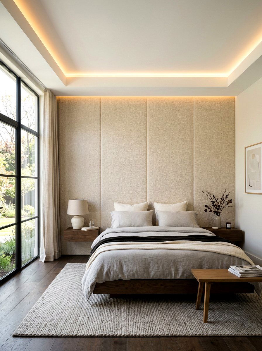 Boucle Wall Panels - 30 boucle bedroom ideas