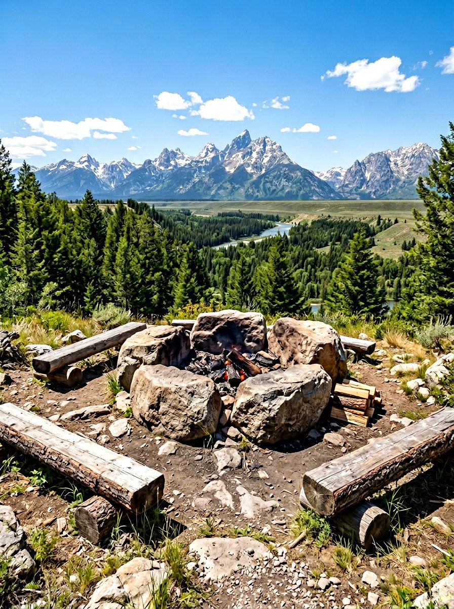 Boulder Fire Pit - 30 budget fire pit ideas