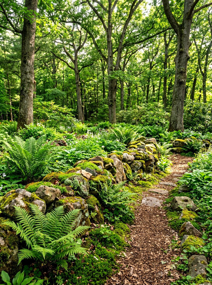 Boulder Garden Boundary - 30 rock border garden ideas