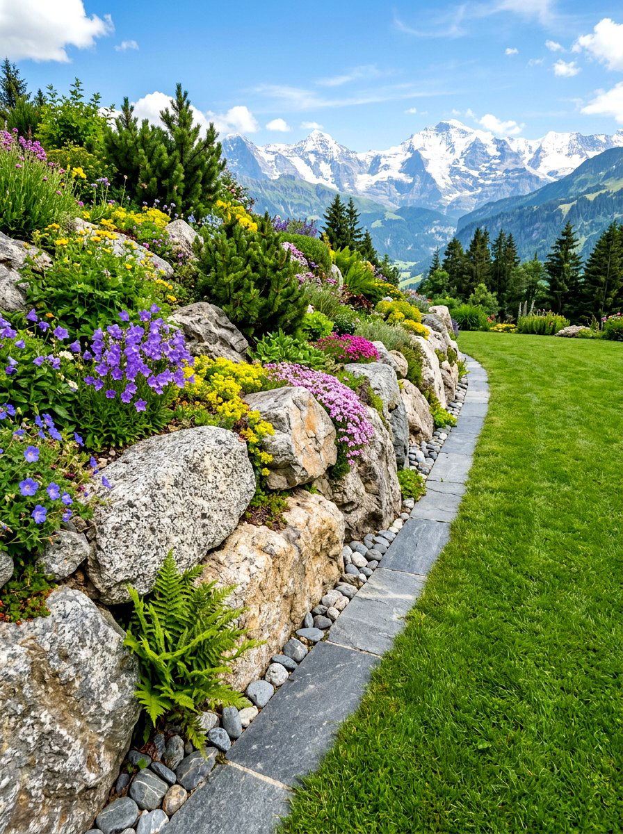 Boulder Landscape Edge - 30 mow strip ideas