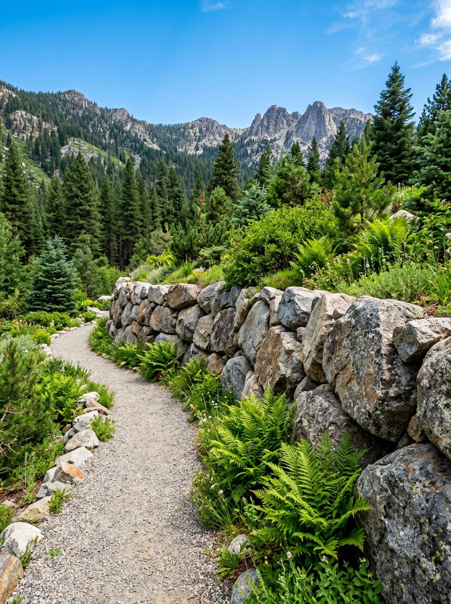 Boulder Retaining Wall - 30 stone retaining wall ideas