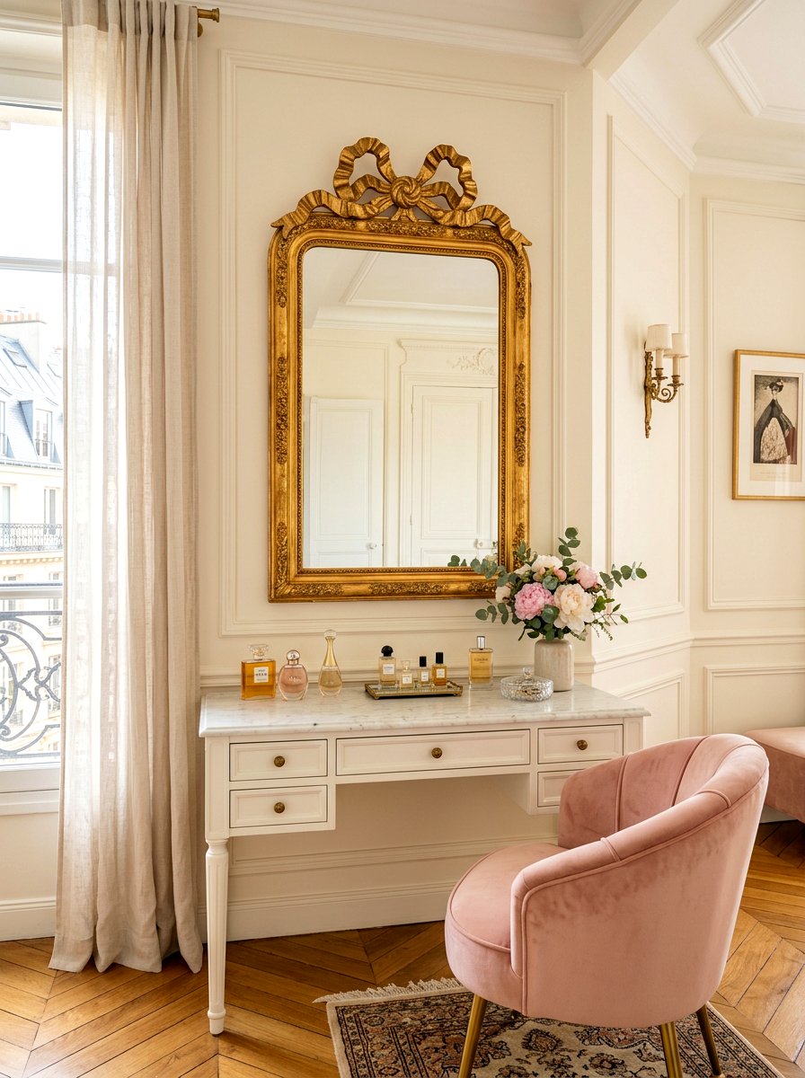 Bow Shaped Mirror - 30 ribbon and bow bedroom ideas