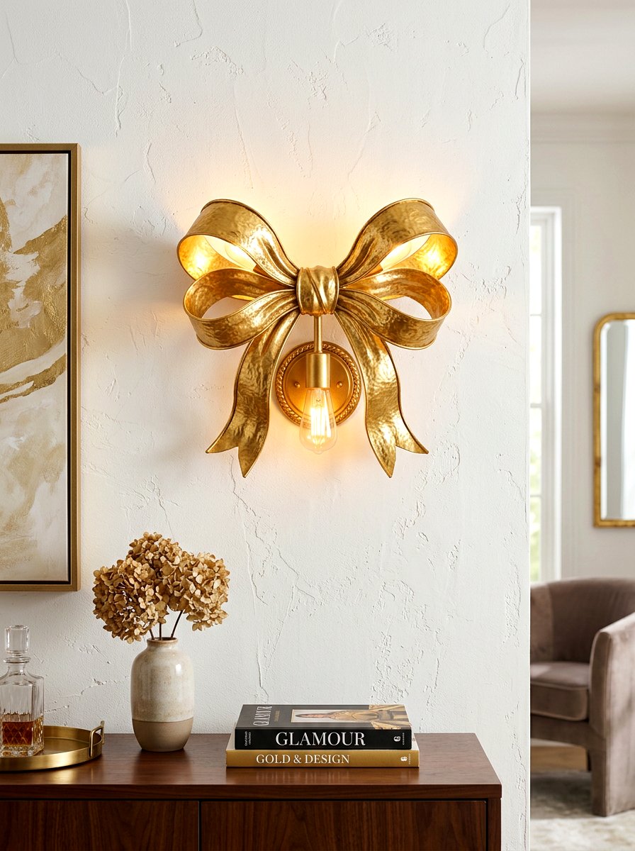 Bow wall sconce - 30 bow nursery decor ideas