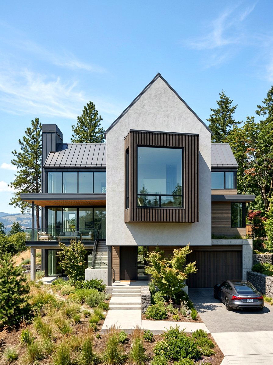 Box Bay Gable - 30 gable accent ideas