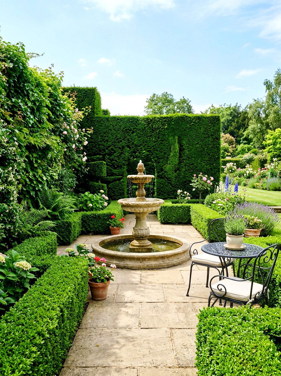 Box Hedge - 30 patio shade ideas