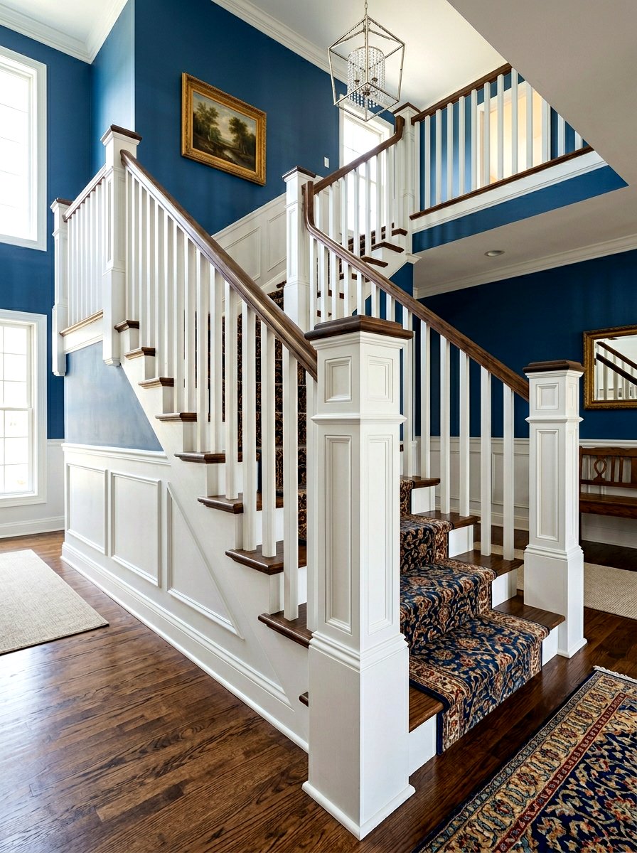 Box Newel Post Update - 30 banister makeover ideas
