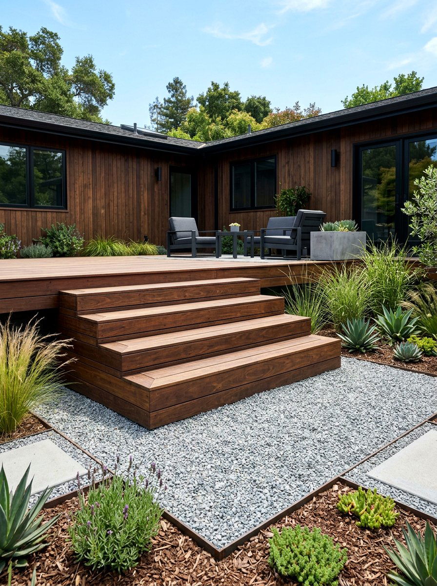 Box Step Deck Stairs - 30 deck stair ideas
