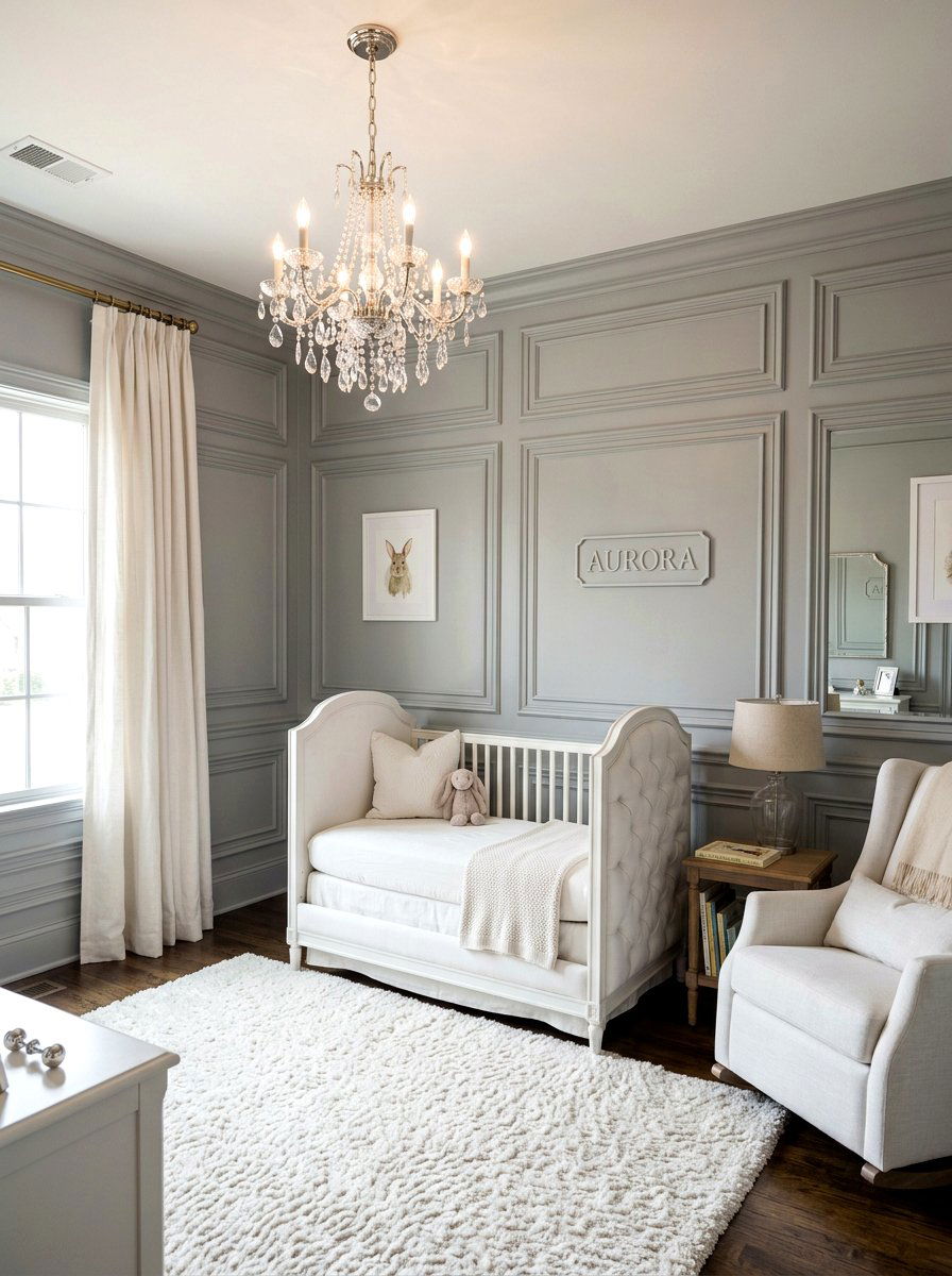 Box molding nursery - 30 soft traditional nursery ideas