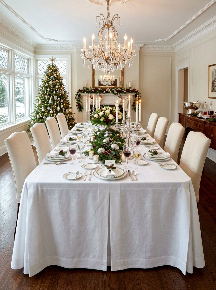 Box pleat dining tablecloth - 30 box pleat furniture ideas